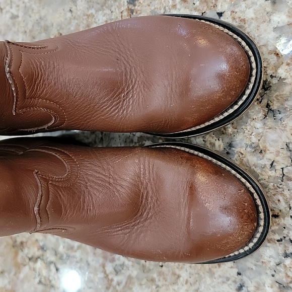 Justin  Toddler Leather Cowboy Boots - Picture 8 of 8